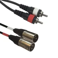 ADJ AC-2XM-2RM/3 Шнур 2x XLR male - 2x RCA, 3 метра