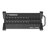 DiGiCo A168D STAGE Портативный интерфейсный модуль с поддержкой Dante, 16 мик/лин входов / 8 выходов. Можно использовать как дополнительное устройство входов/выходов в инсталляциях и на концертах. Совместим с инсталляционным микшером 4REA4 и пультами S-се