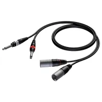 Procab CAB708/3- Аудиокабель 2х XLR 3-pin (вилка) – 2х Jack 6,3 мм моно (вилка)