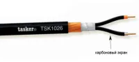 Tasker TSK1026 Zero Loss микрофонный кабель с дополнительным карбоновым экраном 2х0,25мм OFC