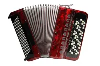 JH5097-R Аккордеон кнопочный 70/96/7+2, черный, с футляром, Aurus