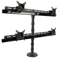 Peerless-AV LCZ-4F4G30B- Настольный кронштейн для четырех ЖК-мониторов диагональю до 24'', макс. нагрузка 35,9 кг