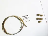 Double bass tailpiece cord VioTech BCK001 - Coiled steel cord and ferrules for a double bass tailpiece setup