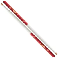 ZILDJIAN Z5AACWDR 5A ACORN WHITE w/ RED DIP барабанные палочки с деревянным наконечником, форма наконечника Acorn, цвет белый