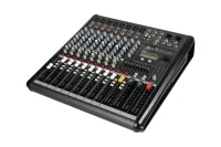 Микшер Intrend [ITMIX-8-2] аналоговый, 12 входов (8 аналоговых, 1 стерео, 2 USB), 2 группы, Bluetooth, USB MP3 плеер, процессор эффектов 24-бит, 9-полосный графический эквалайзер