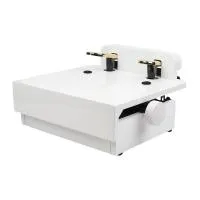 Подставка для ног пианиста с двумя дублирующими педалями Palette белая, полированная