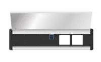 ABL 2G00F2A5- Встраиваемая розеточная станция серии Level тип C (Level-C) с 2 розетками, 1xUSB-A, 1xUSB-C и 2 слотами для IMP, черная с серебристым