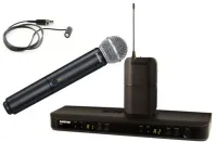 SHURE BLX1288E/W85-M17 - Двухканальная радиосистема с петличным микрофоном WL185 и ручным передатчиком SM58