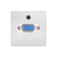 ABL 2T2110VA- Сдвоенный модуль подключения IMP с проходными разъемами 1xVGA, 1x miniJack 3,5 мм, белый