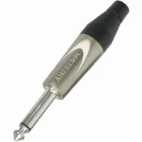 Amphenol TM2P Кабельный разъем Jack 1/4", T серия, Моно, Пластик. хвостовик, Прямой, Никель, Стандартный