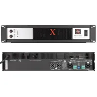 X-TREME XTDT 3800 двухканальный усилитель мощности с импульсным блоком питания. Выходная мощность RMS при нагрузке 2 Ом - 2х2500 Вт,  4 Ом - 2х1900 Вт, при нагрузке 8 Ом -2х1100 Вт, диапазон воспроизводимых частот 20-20000 Гц, демпинг-фактор>500:1@1000Гц/
