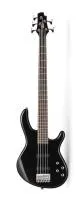 Action Bass V Plus BK бас-гитара 5 струн, корпус тополь, кленовый гриф, накладка палисандр, звукосниматели Powersound 2PJ-bass, активная электроника, 24 ладa, мензура 34", цвет Black, Cort