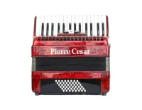 PCA3048B RDP Аккордеон, 48 басов, 30 клавиш в правой руке, 3 регистра, цвет красный перламутр, Pierre Cesar