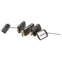 Комплект переходников на общем кольце [99-9191051] Kramer Electronics [AD-RING-11], включает переходники DisplayPort (вилка) на HDMI (розетка) 1080p; Mini DisplayPort (вилка) на HDMI (розетка) 1080p; USB тип C (вилка) на HDMI (розетка) 4K30