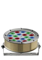 DTS DIVE 18 RGB, SPOT lens, IP68, Bracket   Светодиодный подводный прожектор на лире (до 2-х м.), 3253 lux/ 3m, 1500 Lum, 18 LEDs (6 x Red, 6 x Green, 6 x Blue), угол 6‘, DMX 512, управление через контроллер Z30 (5 шт.), Z60 (10 шт.), 30 Вт, 138*224*200 m
