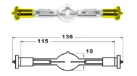 XENPOW HMQ 575/2G D4 64V/575W лампа  газоразрядная "Золотые контакты"