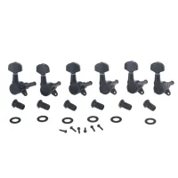 MX1368BK-6 Колки для гитары, 6л, локовые, черные, Musiclily