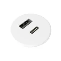 FORMING FUNCTION 9353003201- Встраиваемая зарядная станция серии Powerdot с 1xUSB-A, 1xUSB-C, белая