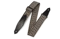 MSSC80-BLK/WHT Country/Western Series Ремень для гитары, хлопок, черный/белый, Levy's