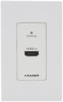 Kramer wp-789t/us-d(w/b) передатчик hdmi, rs-232, ик, ethernet по витой паре hdbaset; поддержка 4к60 4:2:0, poe, исполнение в виде настенной панели, цвет черный/белый, американский типоразмер