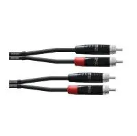 Cordial CIU 1.5 CC кабель сдвоенный RCA—RCA, 1.5м, черный