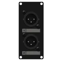 Caymon CASY126/B Модуль CASY с двумя штыревыми разъемами XLR на передней стороне и клеммными колодками без пайки на задней стороне.