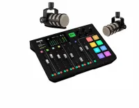 RODE комплект для подкастов. Цифровой пульт RØDECaster Pro™, 2 микрофона PodMic, защитная крышка RØD