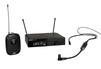 Shure slxd14e/sm35-h56. цифровая радиосистема shure с поясным передатчиком и головным микрофоном sm35, 518-562 мгц
