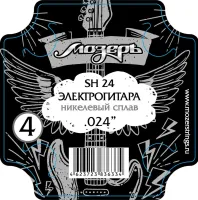 SH-24 Струна для электрогитары №4 обвитая, никель, Мозеръ