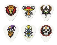 BL115 Alan Forbes Коробка медиаторов 432шт, 3 толщины, 6 рисунков, Dunlop