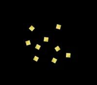 Конфетти бумажное 6х6мм желтое