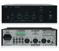 Biamp MA65 - Микшер-усилитель 65 Вт 100 - 70 В, есть 8 Ом, 2 микр., 1 микр./лин., 1 линейный входы, выход предварительного и вход оконечного усилителей, линейный выход, генератор сигнала гонг, приоритет микрофонного входа, возможна установка в стойку 19"