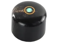 Switch handle Acura GP-FEB92 - Horn electro guitar knob with abalone and brass "Parisian eye"