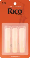 D`ADDARIO WOODWINDS RICO, 3 PAK, ALTO SAX, 2.5