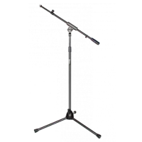 Lux Sound MS005T Стойка микрофонная типа  "журавль", 100-170см, бум телескопический 64-118см с металлическим фиксатором, держатель для кабеля, резиновая основа ног, вес 3,5кг.