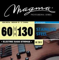 Magma Strings BE230S - Струны для бас-гитары 60-130, Серия: Stainless Steel, Калибр: 60-80-100-130, Обмотка: круглая, нержавеющая сталь, Натяжение: Ne