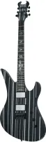 SCHECTER SYNYSTER CUSTOM BLK/SILVER HIPSHOT - электрогитара, 24 лада, подписная модель Synyster Gates, корпус: красное дерево, гриф: клён, 3 куска, вклееный, накладка: черное дерево, звукосниматели: HH Schecter USA Synyster Gates Signature Humbucker, регу