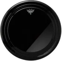 Remo pr-1422-00  22"powerstroke pro, ebony пластик для бас барабана однослойный, чёрный, с демп. ко