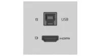 Kramer MD-H+B/AF(W), Пассивная вставка с разъемами HDMI и USB тип B, розетка, цвет белый