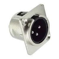 Nordfolk ncx5006  панельный разъем xlr male 3p, хром