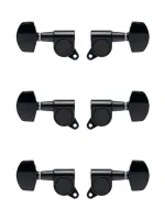 J-01-BK-3+3-Metallor Колки для гитары 3+3, черные, Metallor