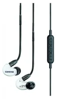 SHURE SE215SPE-W-BT1-EFS беспроводные внутриканальные Bluetooth наушники с одним динамическим драйвером, белые.