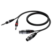 Procab CAB707/3- Аудиокабель 2х XLR 3-pin (розетка) – 2х Jack 6,3 мм моно (вилка)