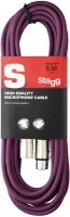 STAGG SMC6 CPP - высококачественный стандартный микрофонный кабель (XLR(M)-XLR(F). Длина: 6 м. Металлические разборные разъемы. Цвет: фиолетовый