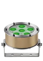 DTS DIVE 6 FC / MF-22 Светодиодный подводный прожектор на лире, 3320 Lum, 6 Full Color (RGBW) LEDs, угол 22‘, DMX 512, Управление через контроллер DRIVENET 24V, 60 Вт, 3.7 кг.
