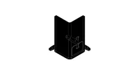 RTTSXB/Левый Т-образный коннектор, цвет черный/KSCAPE