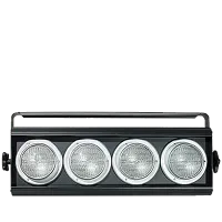 DTS FLASH 4000 L Cветильник заливающего света, 2600 Вт, 4 лампы PAR36 120V/650W, черный корпус, исполнение - 4 лампы в линию. Каждая лампочка подключается индивидуально.