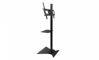 Уценка Напольная стойка Wize Pro [S63] для дисплеев 37”– 63”+, Max VESA 723х501, высота 174 см, вертикальная регулировка, регулируемые полки, кабель. канал, наклон +15/-5°, до 68 кг, черн.  (4 места)