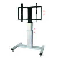 OMB ELECTRIC UP-DOWN MAXI (silver) - Стойка моторизированная на колесах для монитора 90"