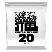 Ernie Ball 1920  струна одиночная для электрогитары, Серия Stainless Steel, Калибр: 20, Сердцевина: шестигранник; сталь, покрытая оловом, Обмотка: